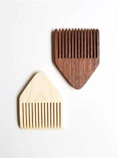 2021 World best selling products pocket wooden beard comb with leather case sandalwood beard comb For Sale