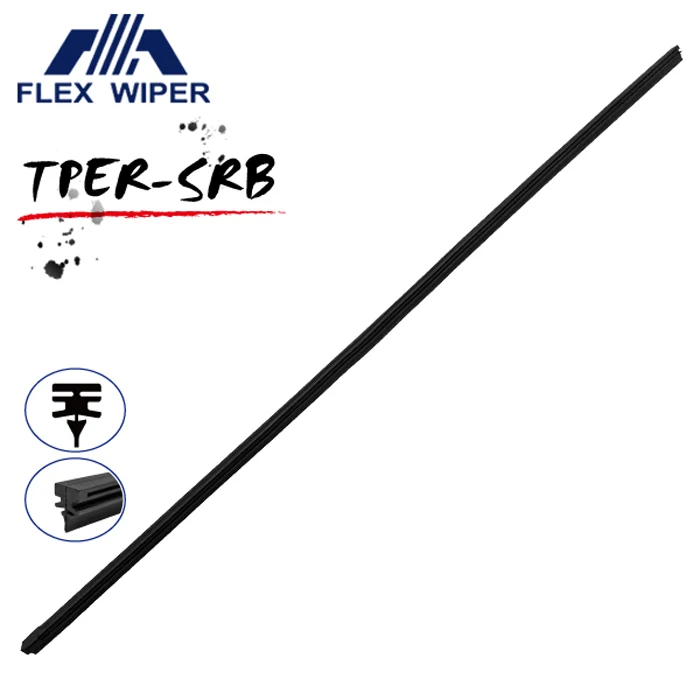 Metal Wiper Blade Replacement Rubber Only for 8mm