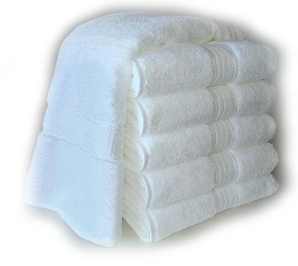 Ultra Soft Bath Towels 100% Pure Luxury Ringspun Cotton with Fancy Borders