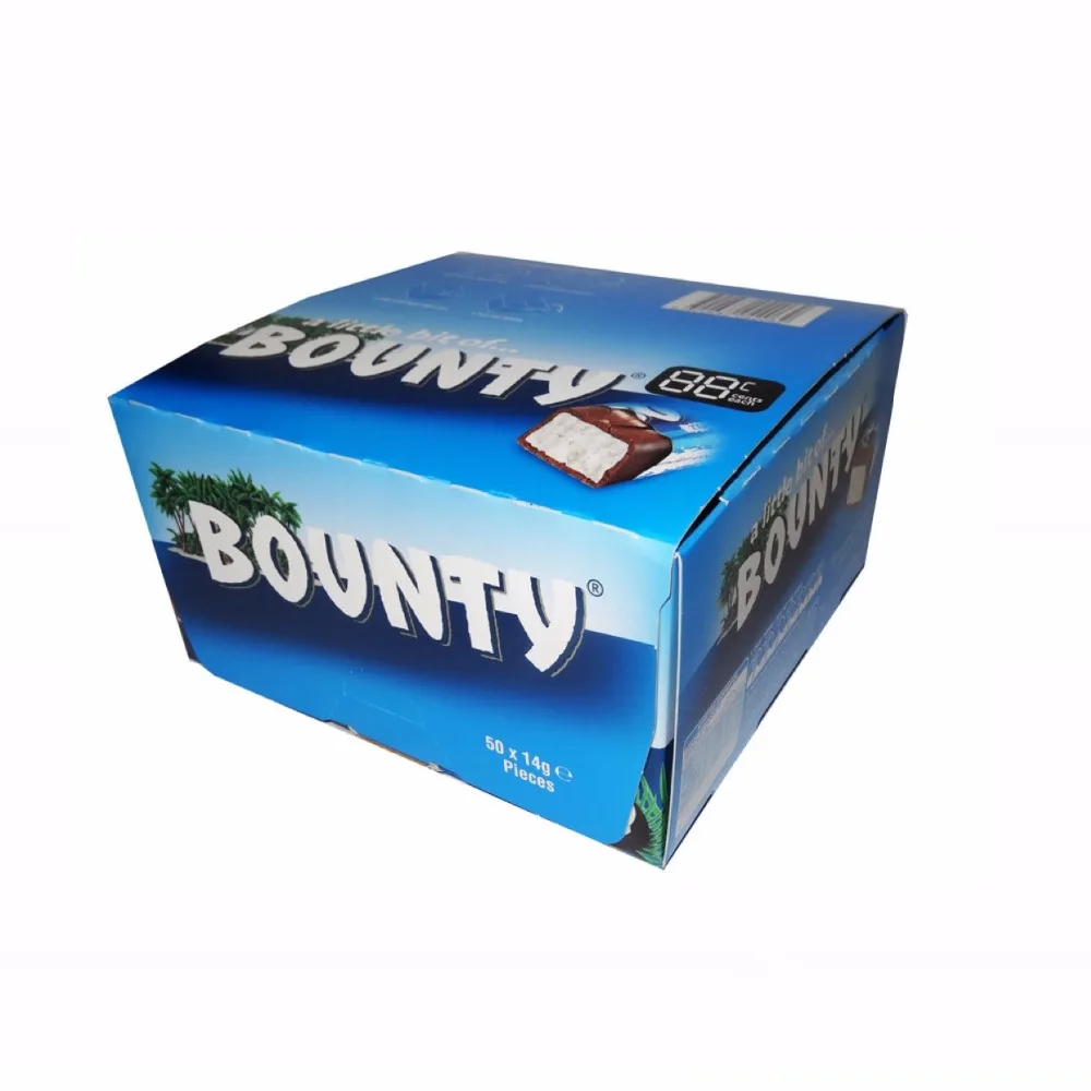 BOUNTY 57G*24 PIECES*12BOX COCONUT FILLED CHOCOLATE CANDY BAR STOCK READY FOR EXPORT FROM TURKEY