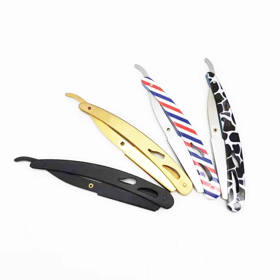 Professional Manufacture Folding Style Barber Salon Razor Double Edge Straight Barber Shaving Razors