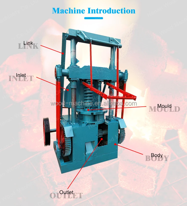 Shisha Charcoal Press Making Machine Bbq Charcoal Briquette Making Machine Dust