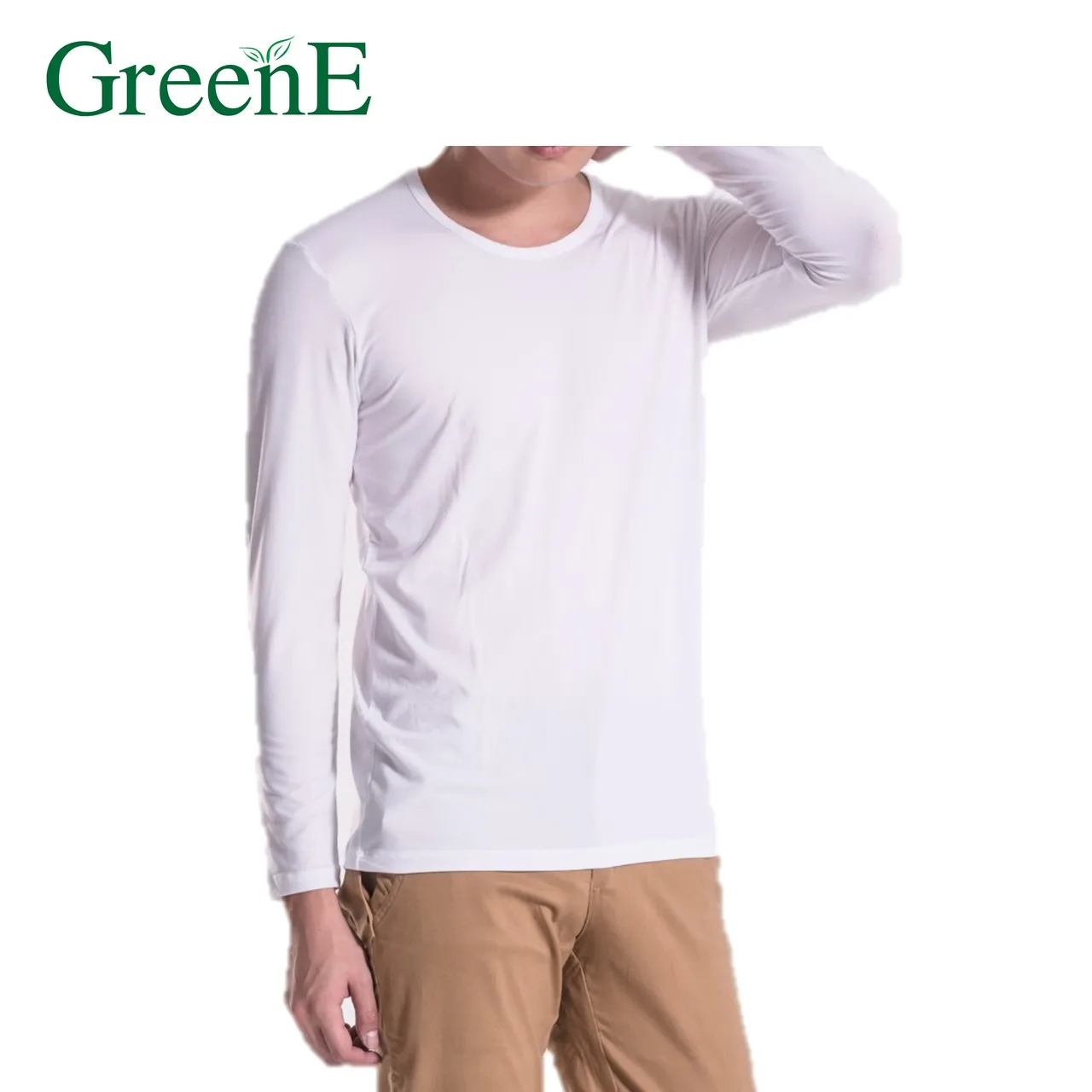 
 Грин-BtD одежда с длинным рукавом для мужчин, нательное нижнее белье (3XL)(бел) био F-IR для теплоизоляции и циркуляции расширения  