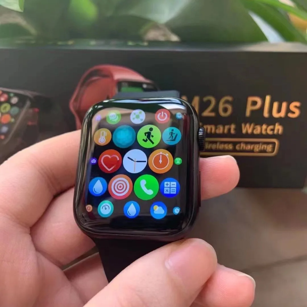 2021 New M26 plus Smart Watch Large Screen Custom Call Body Temperature Heart Rate Blood Pressure Monitoring
