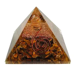 Spiritual Healing Crystals Natural  Tiger Eye Orgone Energy Stone  pyramids For Work Office Home Furnishings Gifts Ether Jewelry