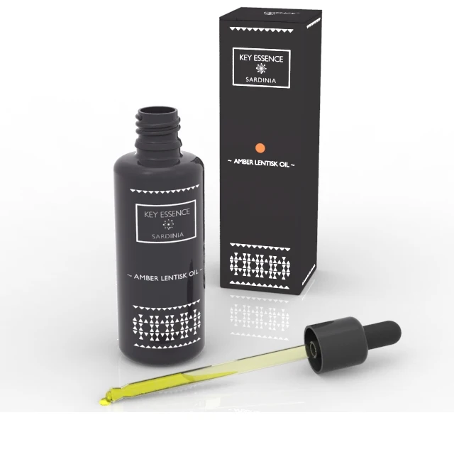 Самое здоровое итальянское растительное Янтарное линзовое масло в черной стеклянной бутылке 50 мл с пипеткой