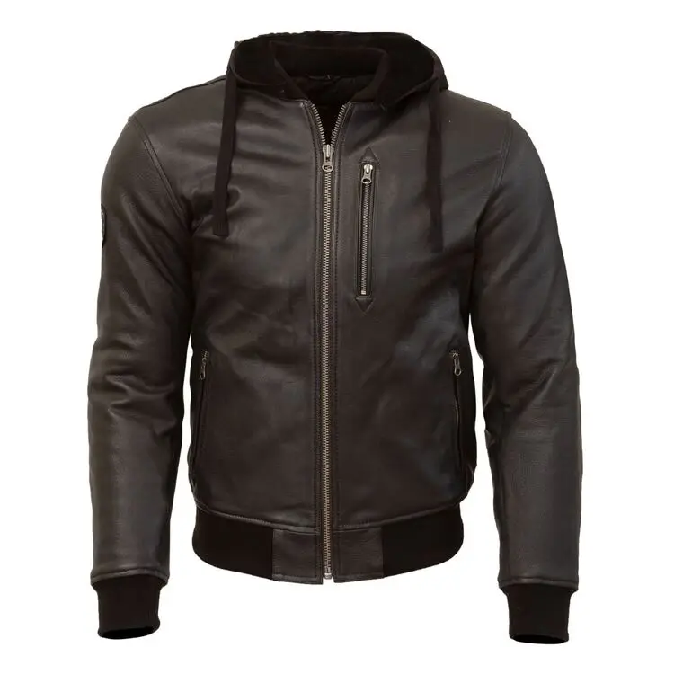 Мужская кожаная куртка для байкеров потертая парка из натуральной шкуры ягненка мужская
