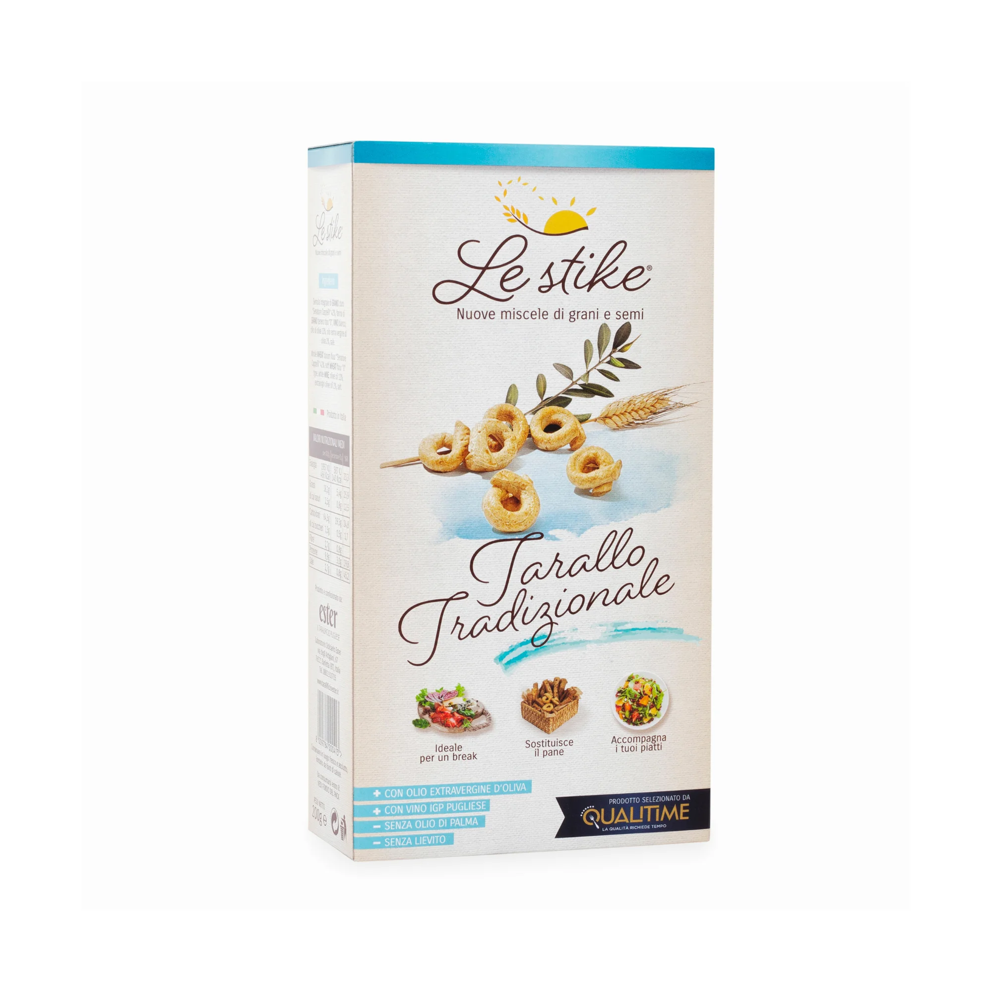 Le Stike Traditional Taralli Ester with Senatore Cappelli Flour for snack and appetizer 200g