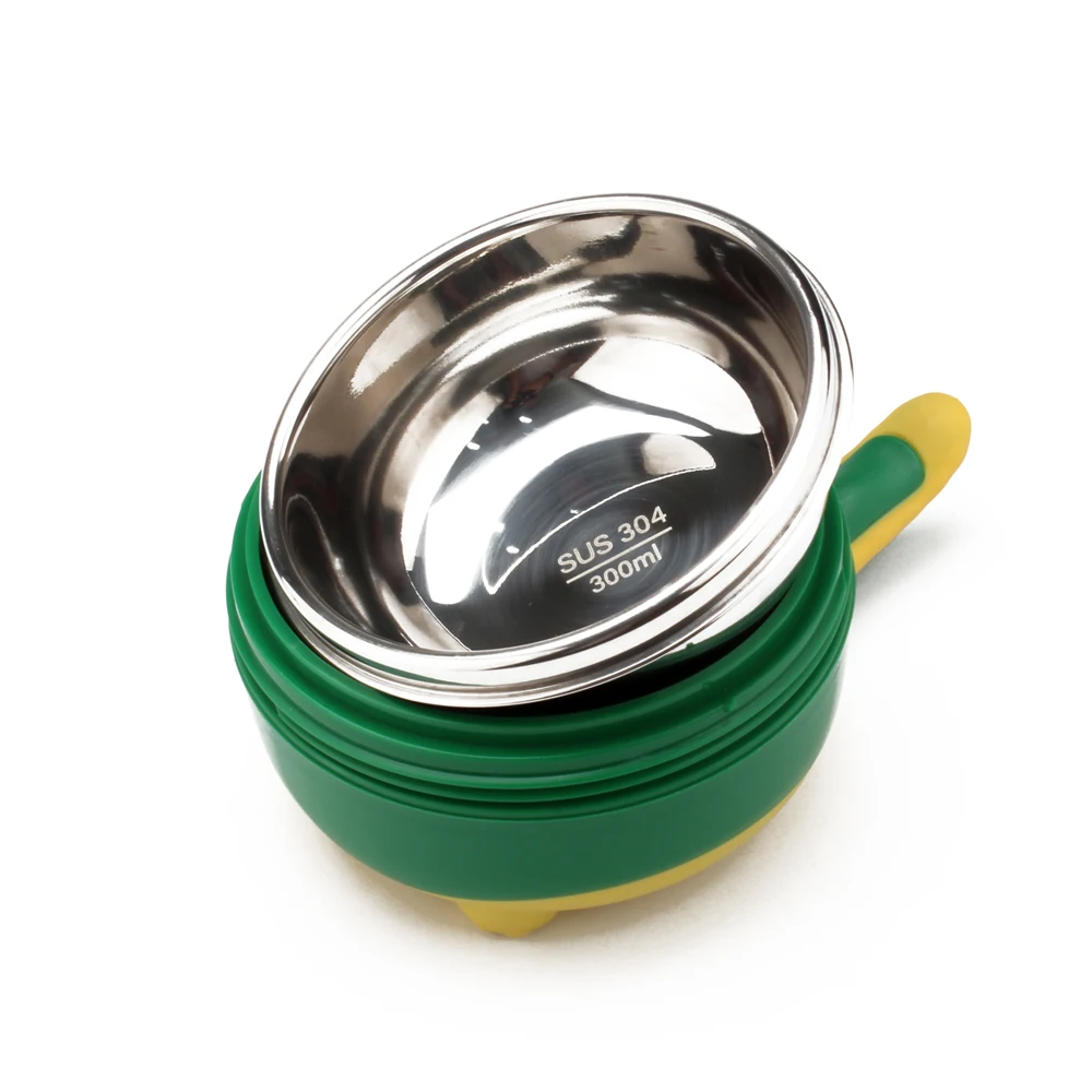 300 ml big stainless steel Baby food warmer feeding bowl with silicone pad double layer waterable zone bowl metal bowl