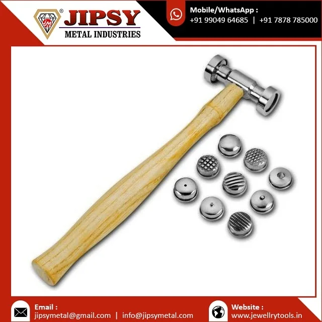 German Style Chasing Hammer New Chrome Metal Jewelry Tool for Industrial Use