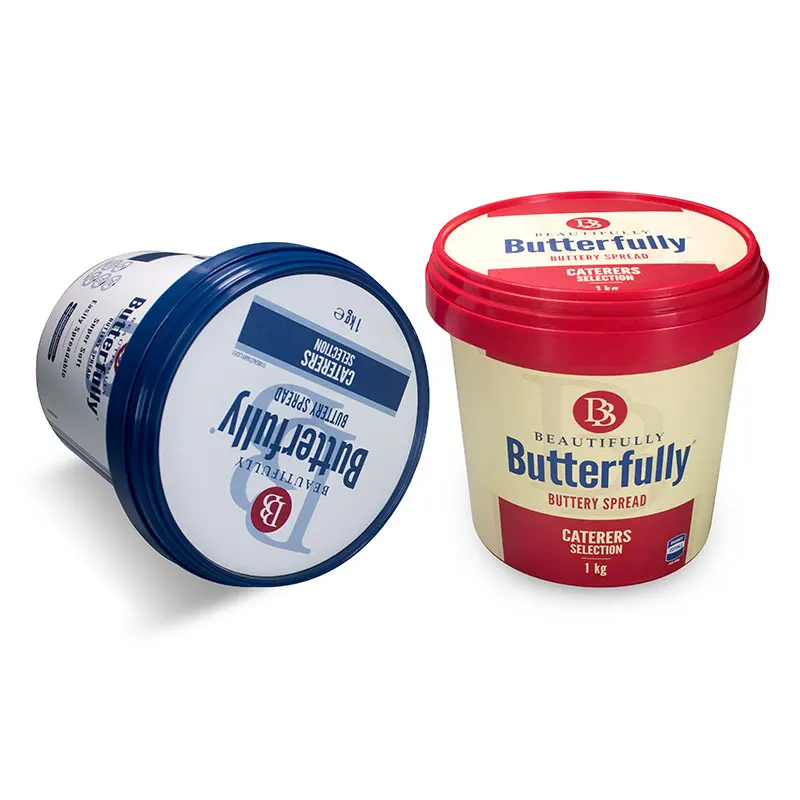 1L round IML yogurt bucket greek packaging pp bucket 1L yogurt plastic tub plastic bucket  tub dairy elight yogurt tub