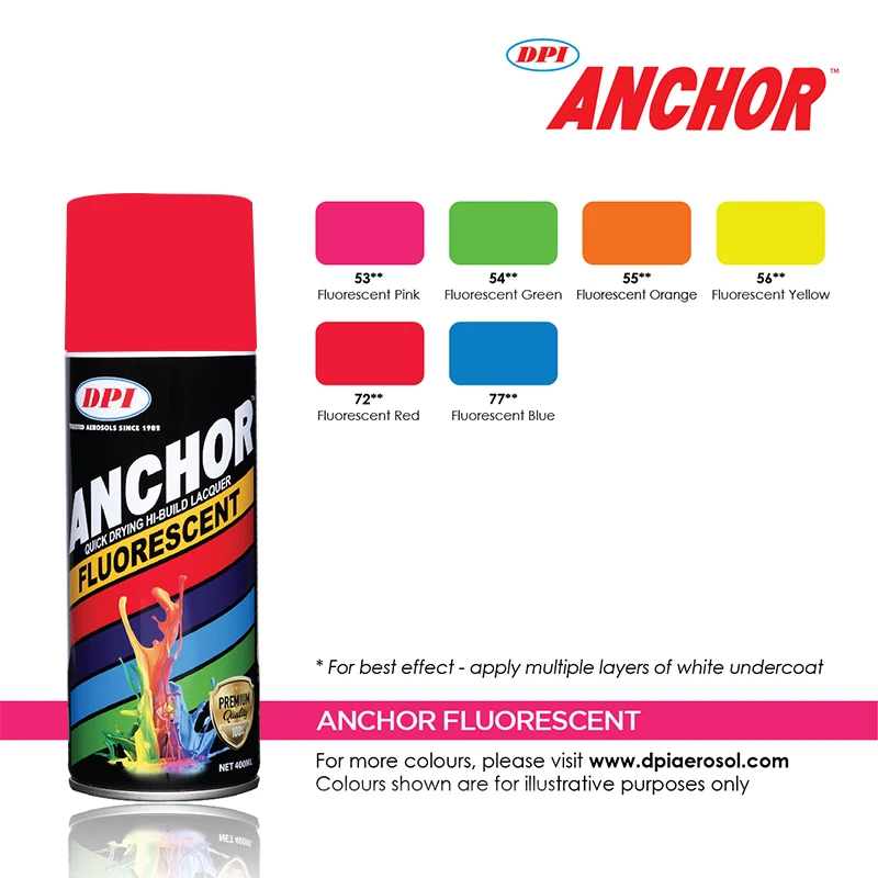 Fluorescent Spray Paint Premium Quality Liquid Coating MOQ 3000 Cans 400ml Per Can Ocean Shipping And Land Shipping Available