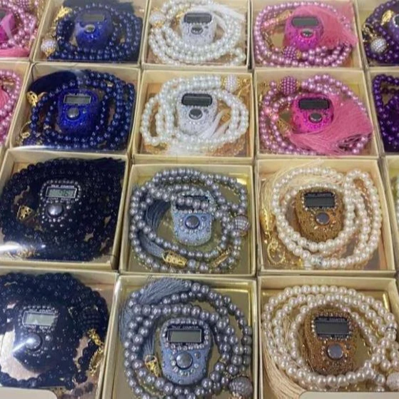 Электронный счетчик Misbaha подарочный набор Tasbih цифровой Розарий Tasbeeh мусульманский Рамадан исламские подарки ИД коробка на заказ Аллах