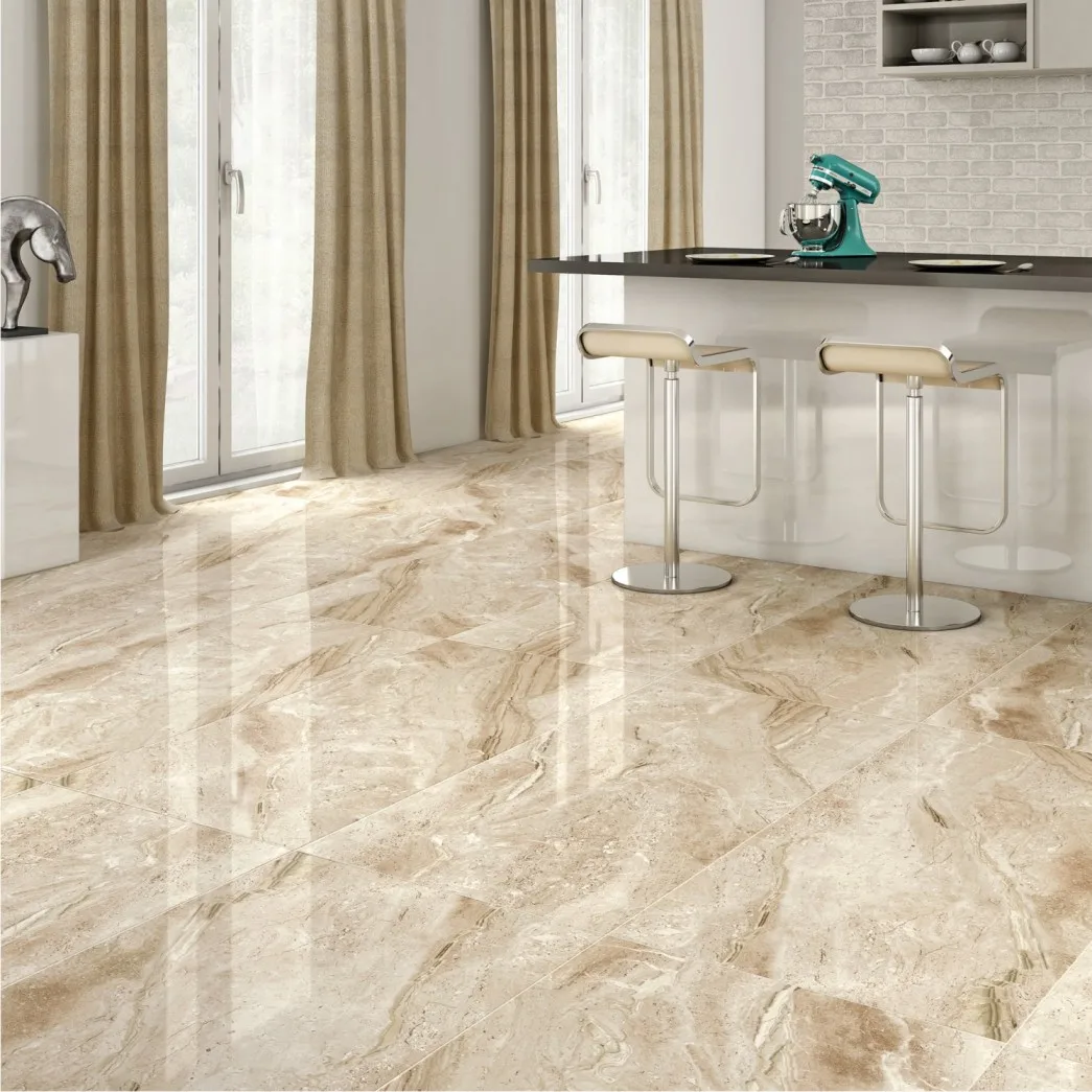 China Price Porcelanato Pisos Polish Liquido Beige Floor Porcelain Tile 600x600 600x1200