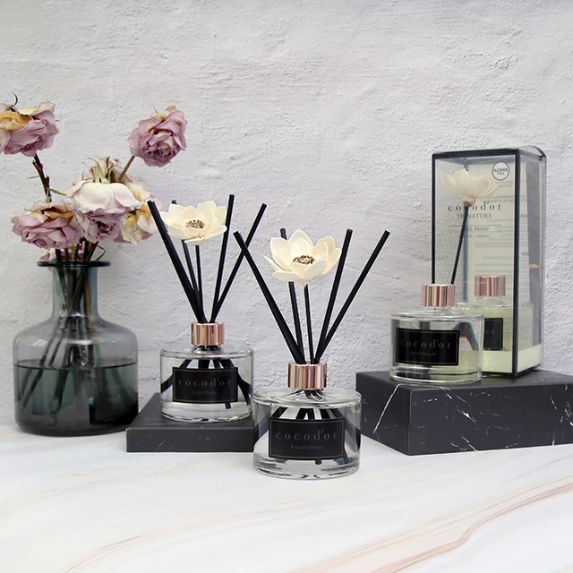 Cocodor Sustainable Scented White Flower Diffuser Liquid Rose Perfume Air Freshener for Home Use Available in Wholesale