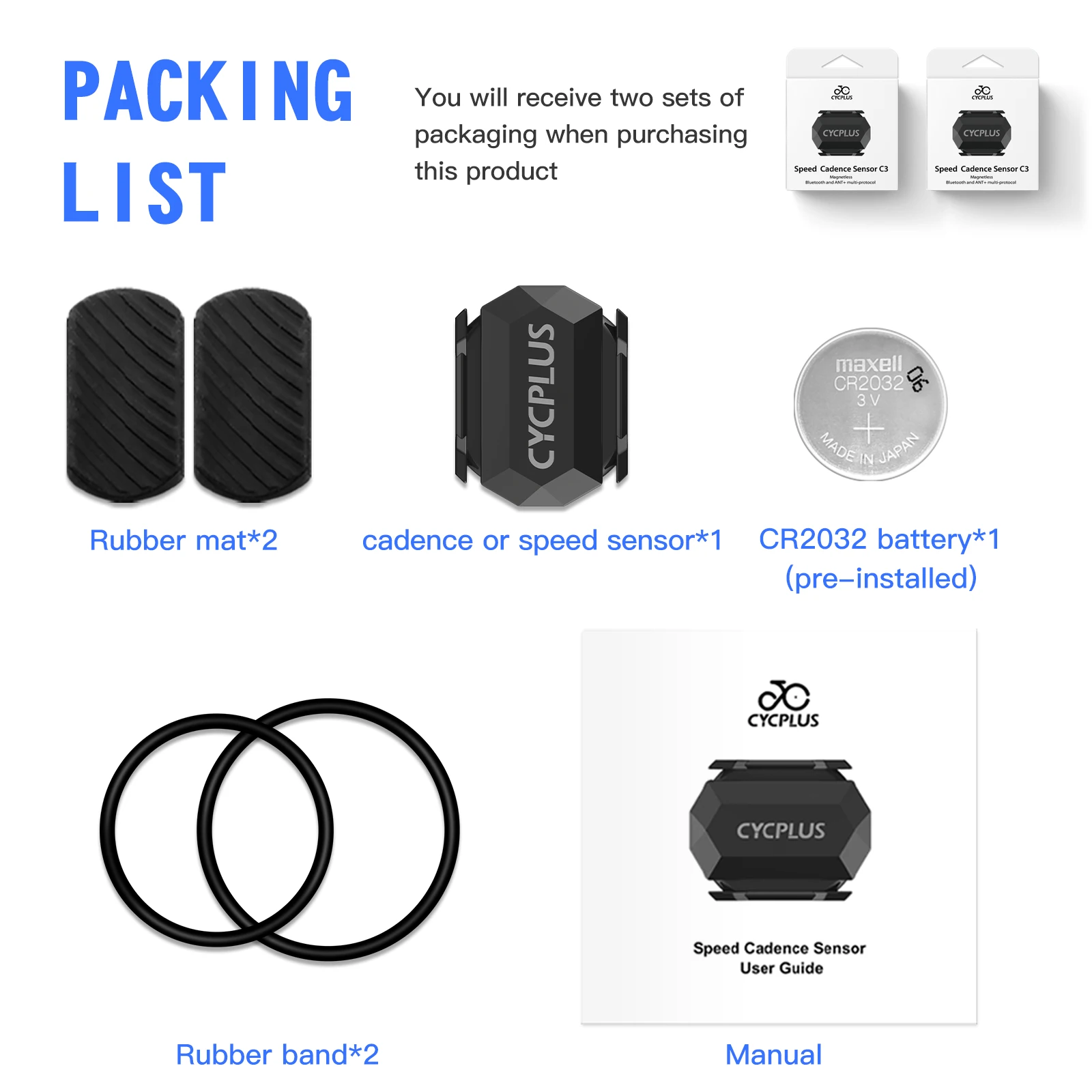 CYCPLUS ant+ ble speed sensor bicycle cadence sensor for bike computer