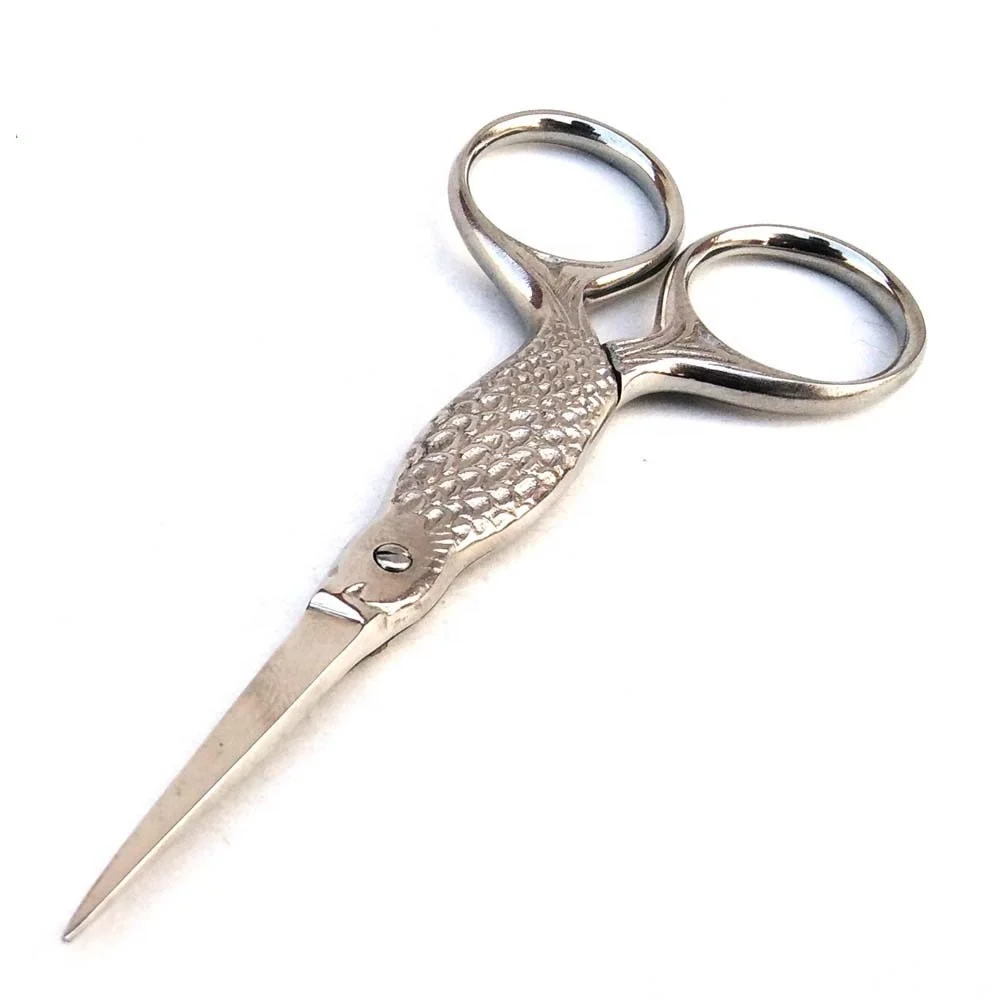 Vintage Style Sewing Scissors Embroidery Mini Crane Bird Scissors Eyebrows And Eyelashes Beautiful Multi Color Stork Scissors