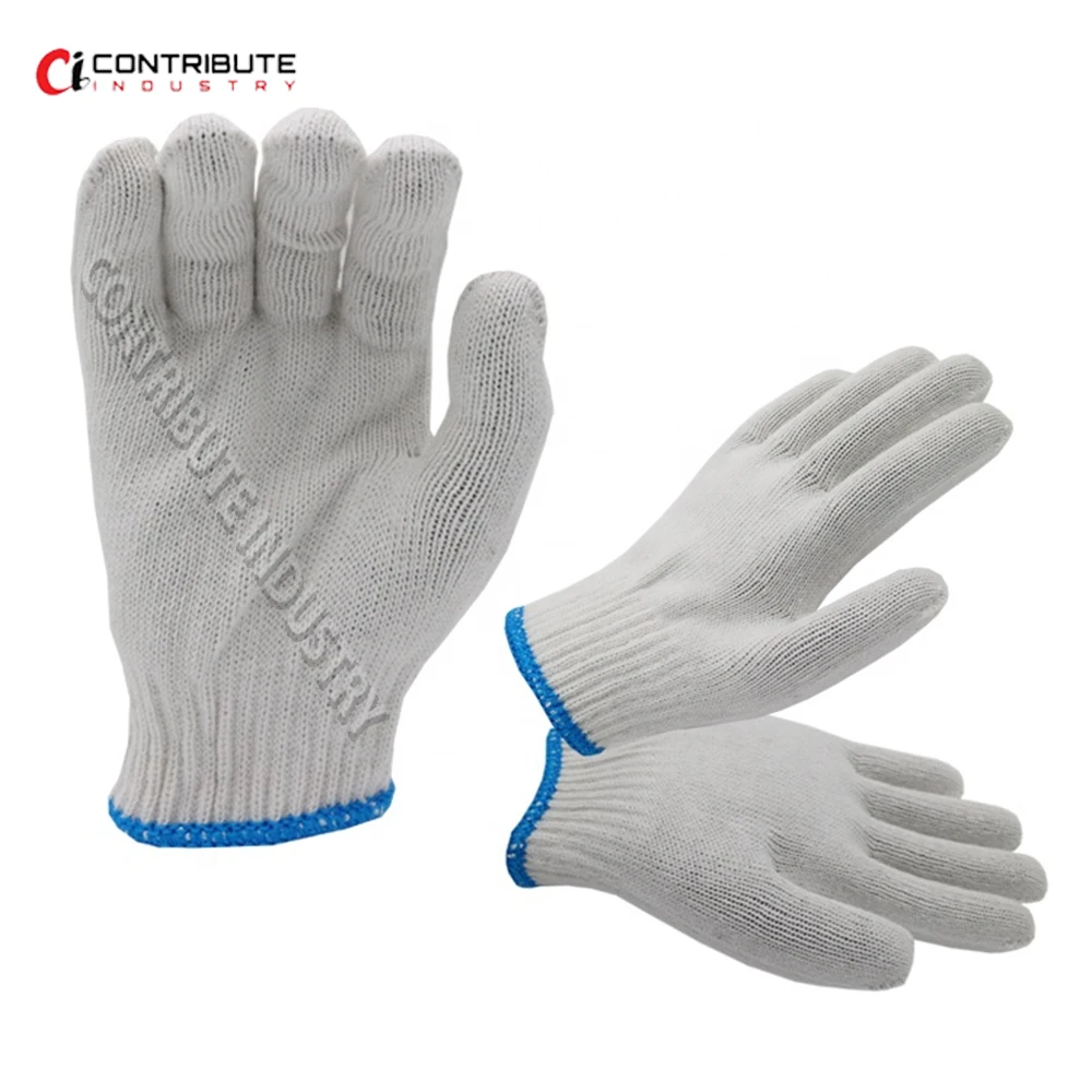 Cheap good quality Glove work man point gloves Cotton gloves