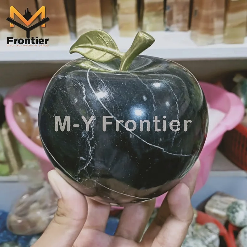 Натуральный нефрит ручной работы в форме яблока полированный OEM кристалл нефрит из пакистанского хрусталя.