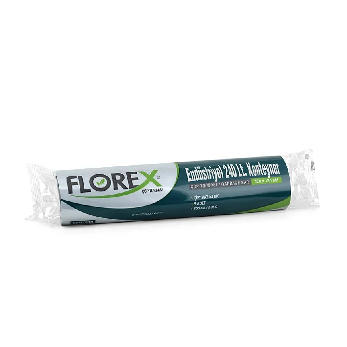 
Florex Garbage Bag Industrial Container 120 * 150 cm / 240 Lt / 10 Roll / High Quality Turkey 