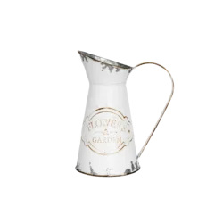 2022 Metal Flower Vase Galvanized Pitcher Rustic Jug Farmhouse Planter Pot For Country