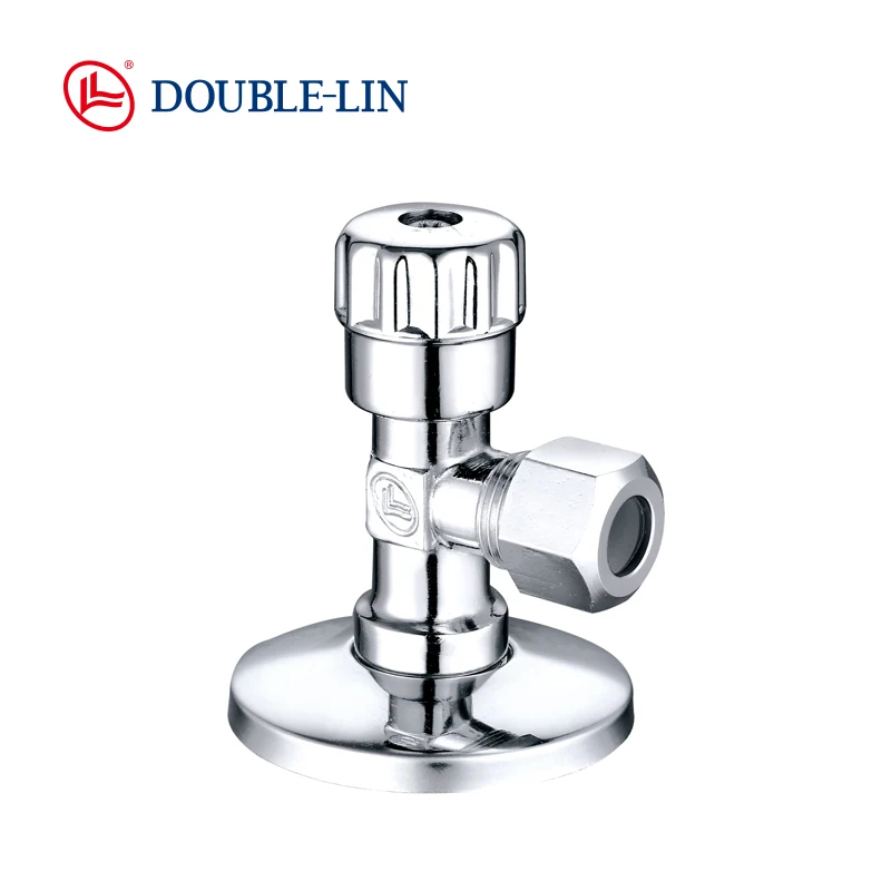 ABS Handle 10 Bar Chrome Plated Angle Valve With Nut