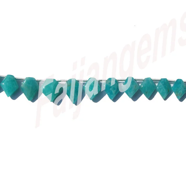 Natural Amazonite Smooth Pentagon Beads Wholesale lot Beads gemstone Amazonite Faceted beads jewelry AA quality Ik135