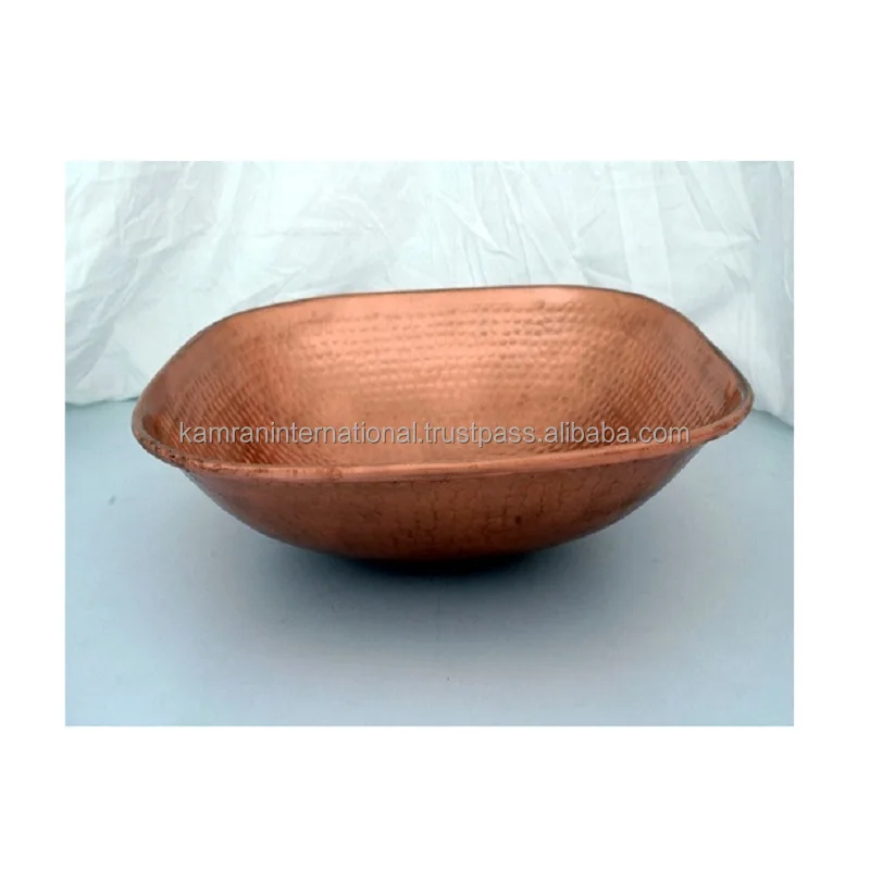 Luxury Smart Bathroom Basin COPPER EMBOSSED Round WORK WASHROOM SINK with DRAINER Polished Sink Quality Design