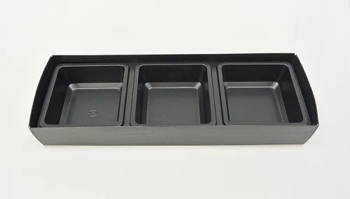 Rectangle Designer Bento Box Take Out Food Container Black Delivery to Go Sushi Restaurant Storage Boxes & Bins Paper 200 Pieces
