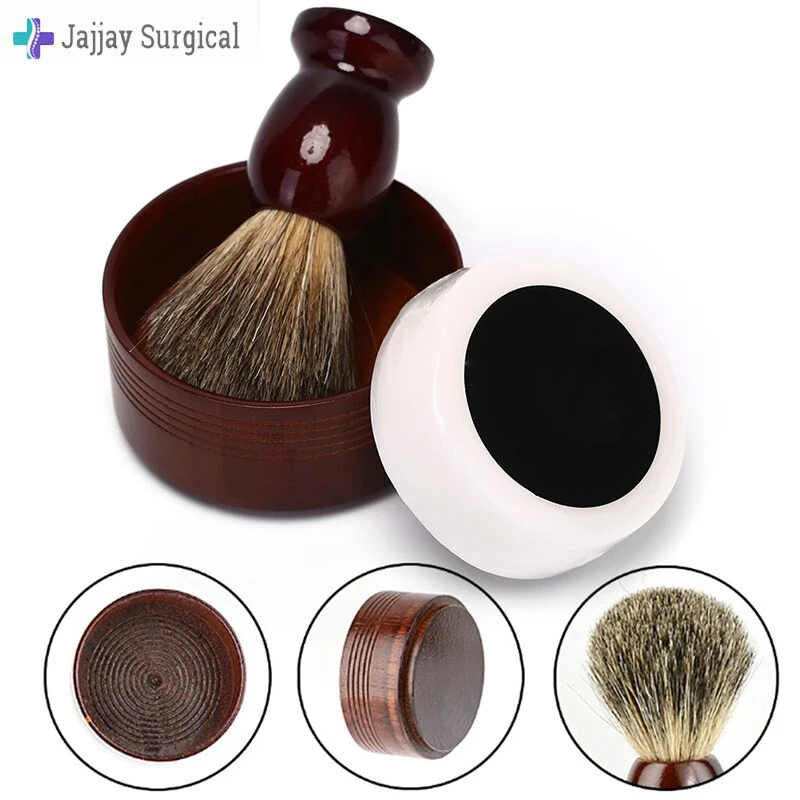 Pure Man Badger Hair Brush 100% Wood Shaving For Razor He Double Straight Edge Classic Safety Razor Safety