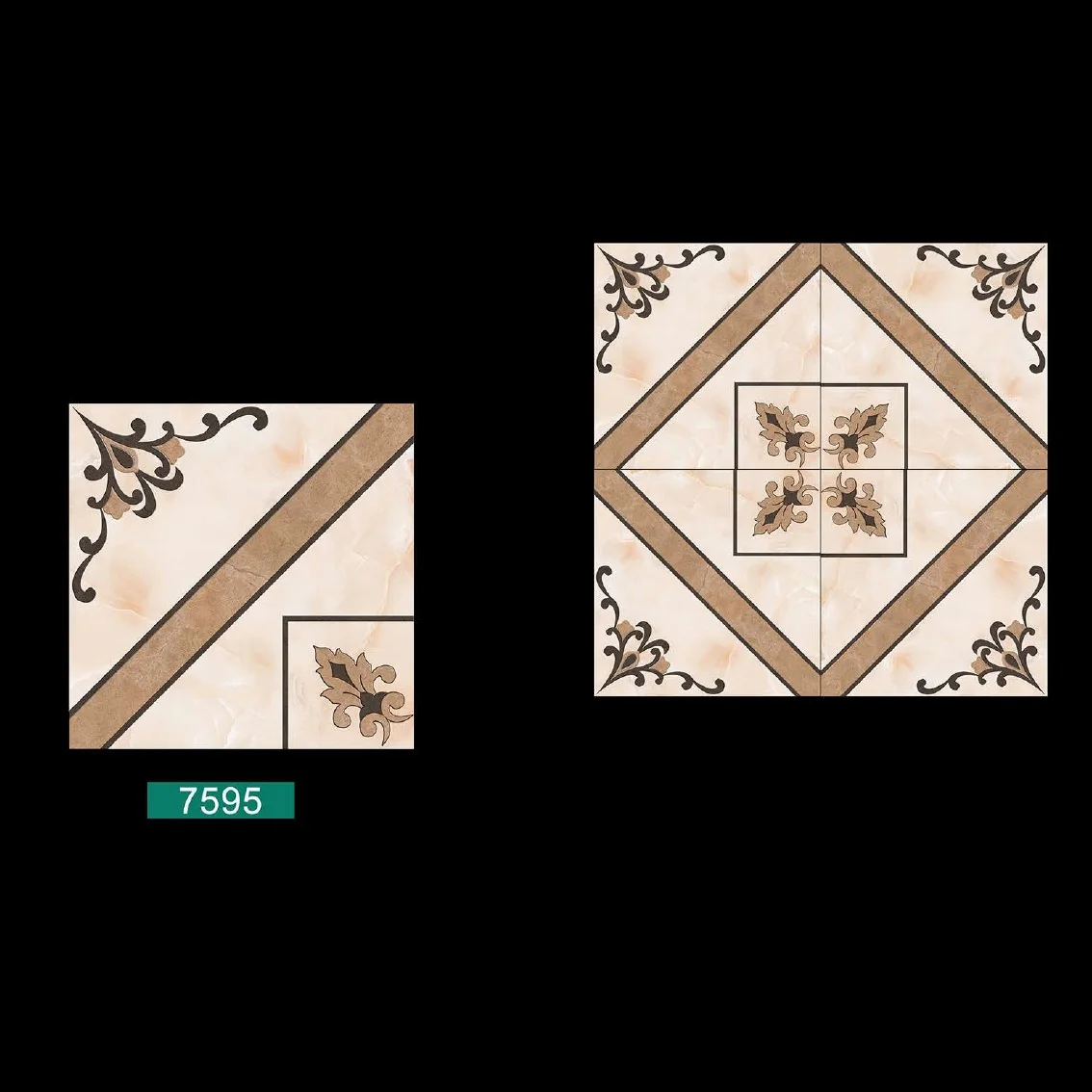 nano-polished square design porcelain floor tiles 40x40cm