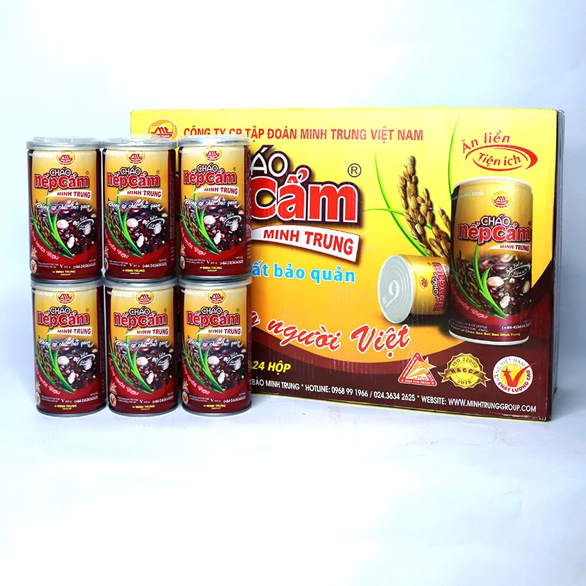 MINH TRUNG Black glutinous rice canned soup, fresh taste from Vietnam
