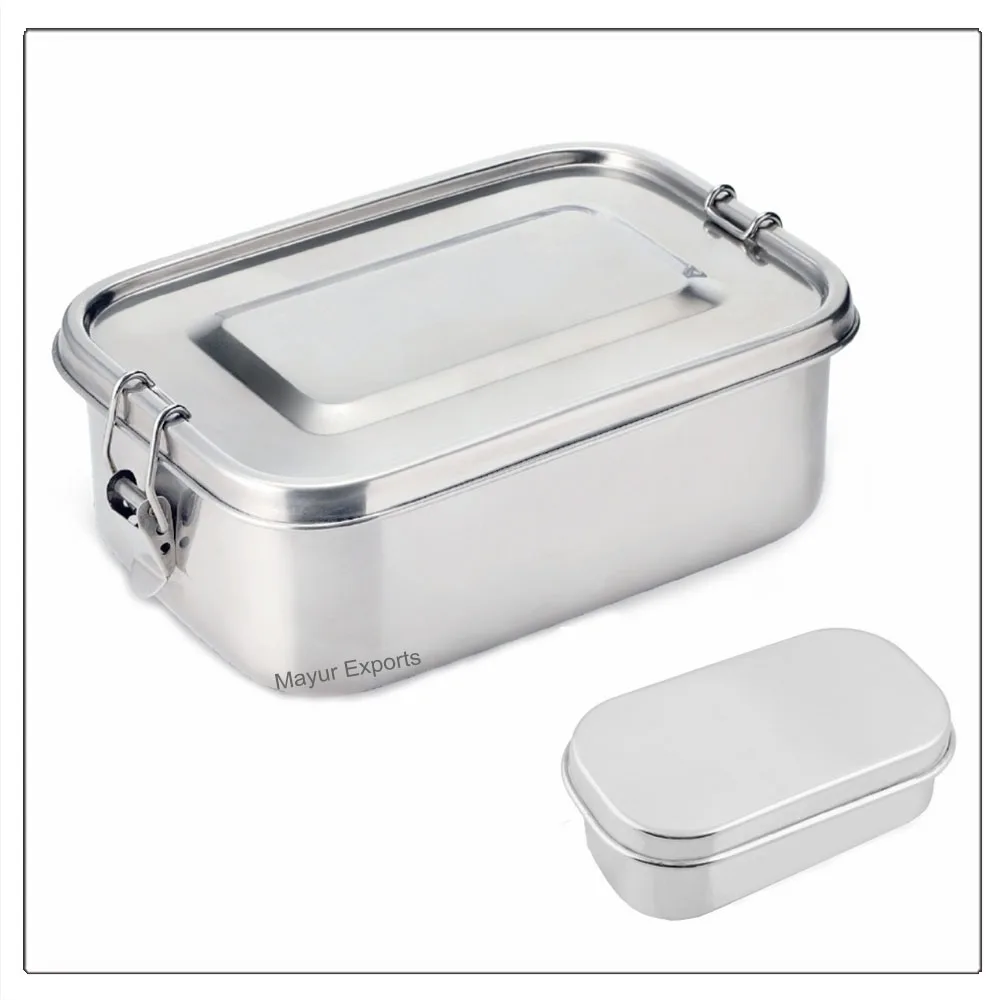 Stainless Steel Lunch box with Snacks container - Jumbo Lunch Box