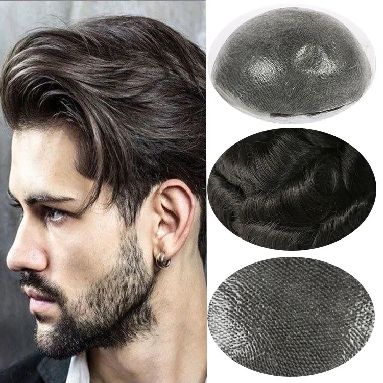  Оптовая продажа Заводская система замены человеческих волос Remy мужской парик из тонкой кожи в наличии