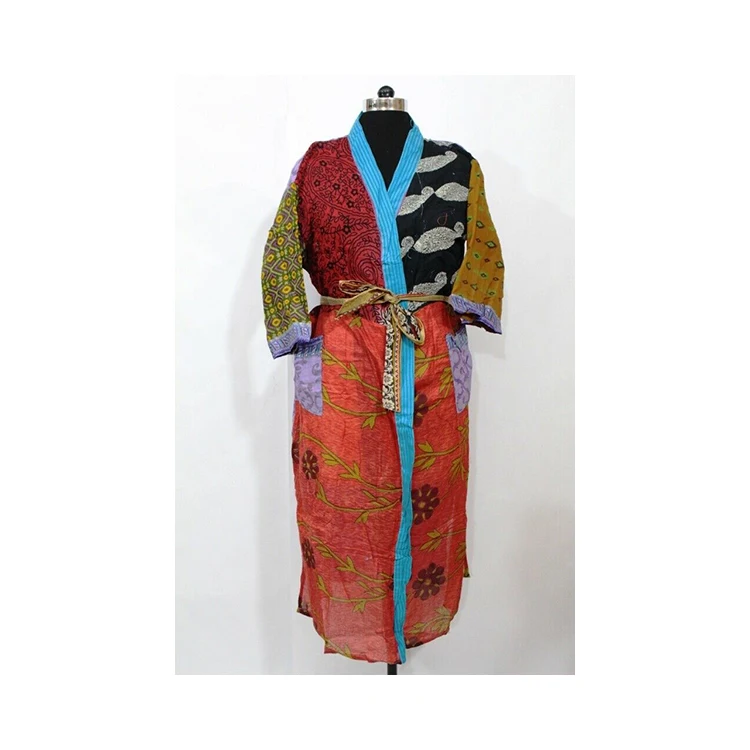 Women silk sari Kimono Summer wear Cover Up vintage Cardigan Bathing Suit Swimsuit outfit kimono cardigan women kimono