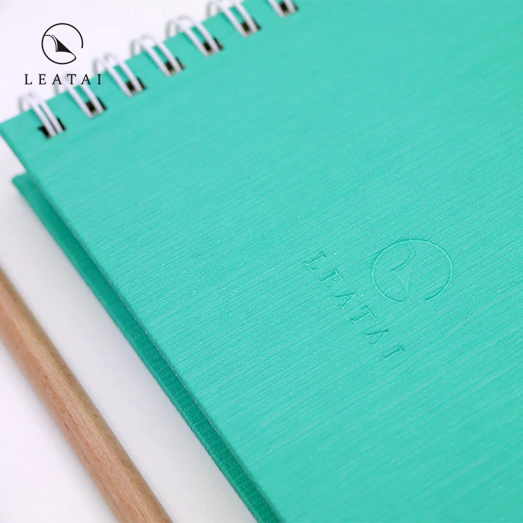 
Creative print journal spiral notebook with pen 