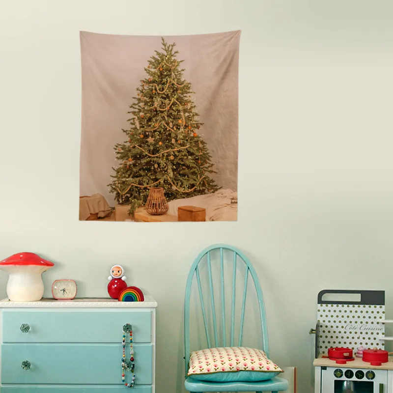 130x150 New Year holiday pictures hanging Christmas tree tapestry