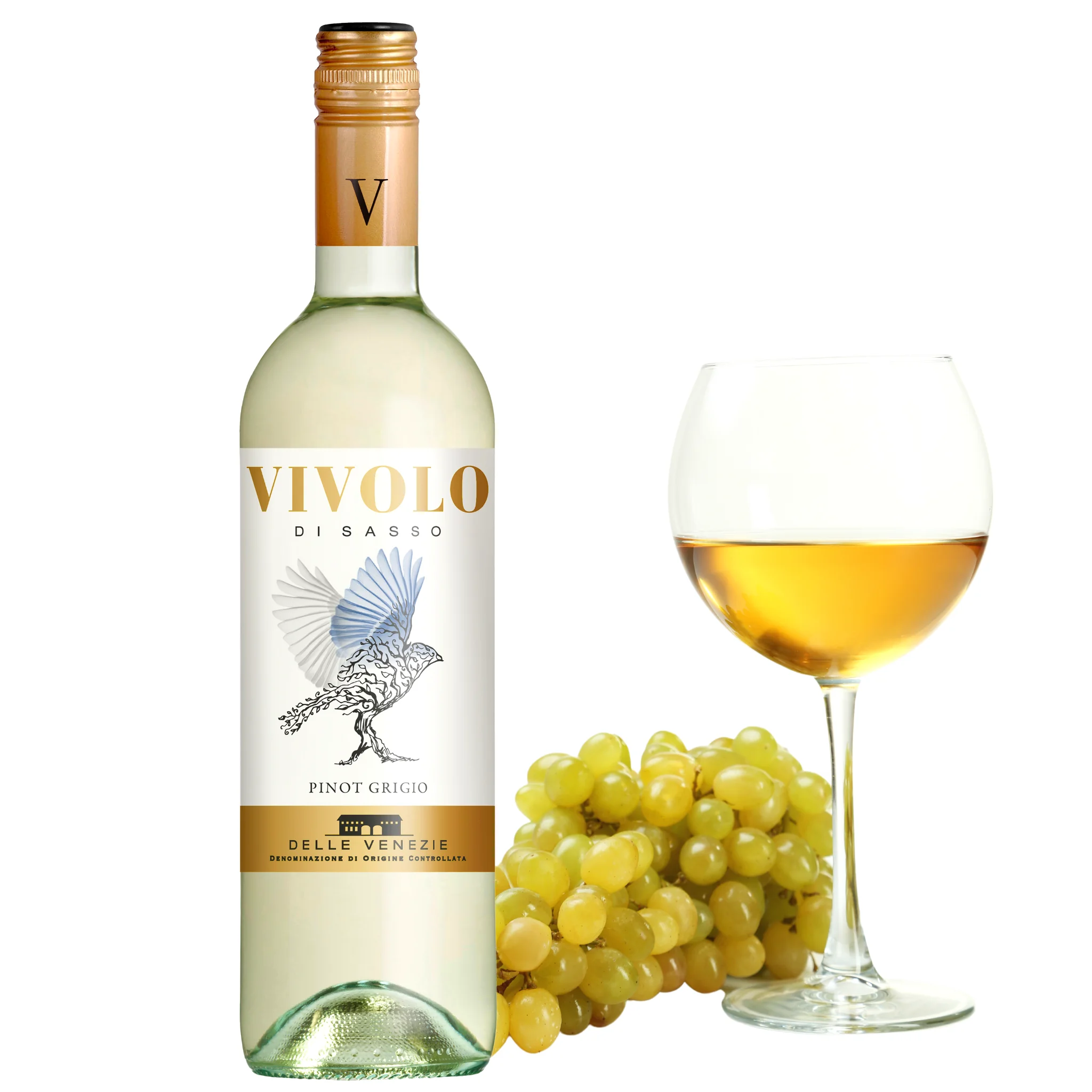 Italian White Wine - Pinot Gris Delle Venezie DOC - Alcohol WIne 12% - White Wine bottles 750 ml for sale - Dropship wine