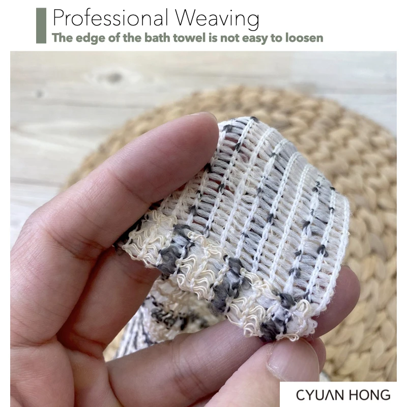 Bath Massage / Amazon Hot Sale Cotton Bamboo Charcoal Exfoliating Bath Towel for Wash Body