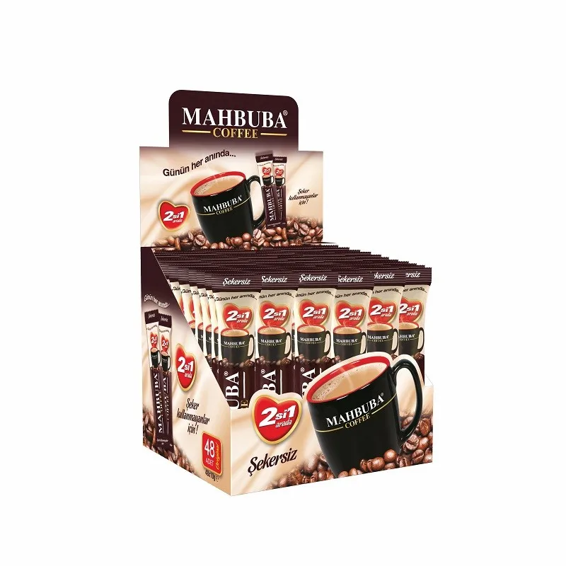 MAHBUBA Manufacturer From Turkey 2 in 1 Instant Coffee 10g No Added Sugar High Quality  instant Coffee Crema  Hot Sale