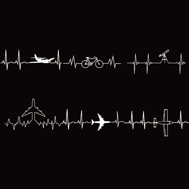 Plane T shirt Aviation Tank Cardiogram Enthusiasts Tops Tshirt Cotton Comfortable Leisure Tee Gift Space Casual T-shirt