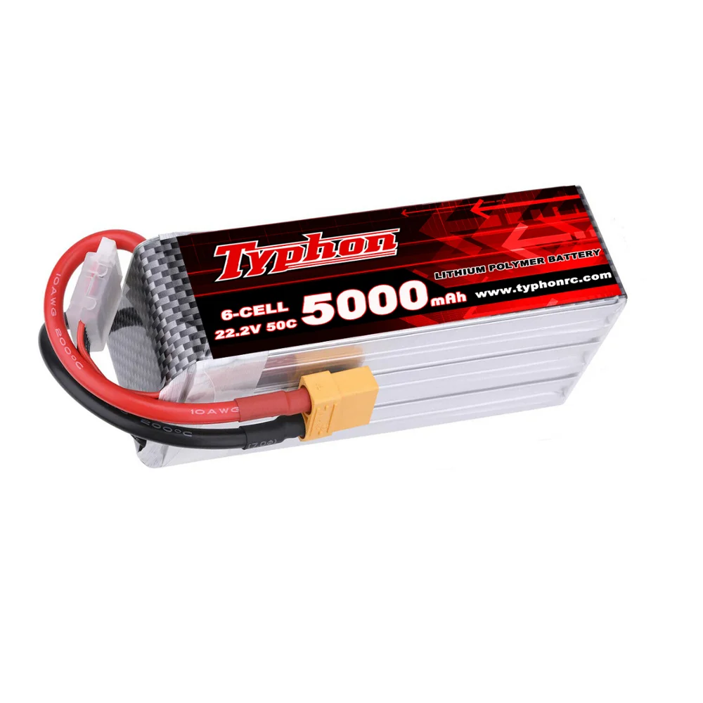 5000mAh 6S 22.2v 25C-60C RC Lipo Battery Airplane DJI Drone FPV Lithium Polymer battery