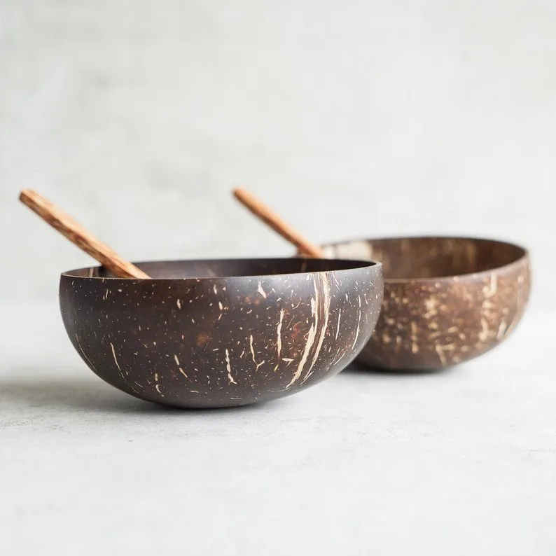 Natural Coconut Bowl Coconut Shell Bowl Small Handmade Bowl from Natural Coconuts Made in Vietnam