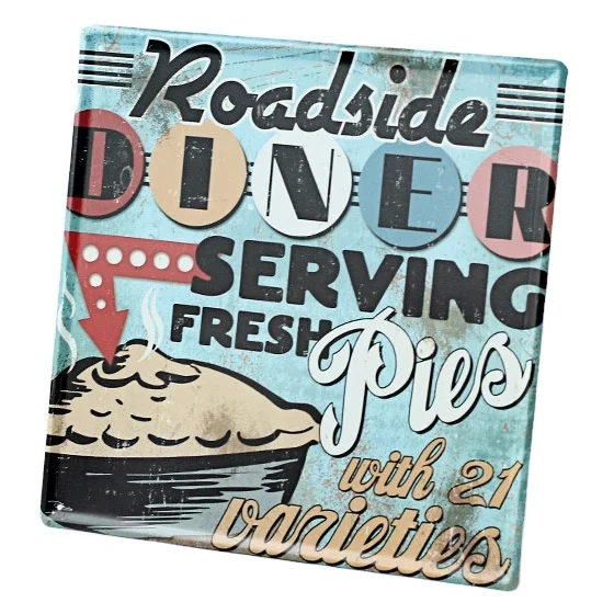 Supplier factory vintage custom design full color printed decoration tin plate