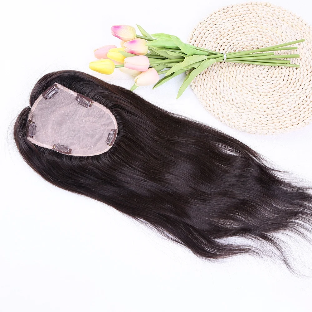 Top quality European remy human Hair Toupee For Woman Silk Base PU around perimeter Hair Topper perimeter closures well top hair