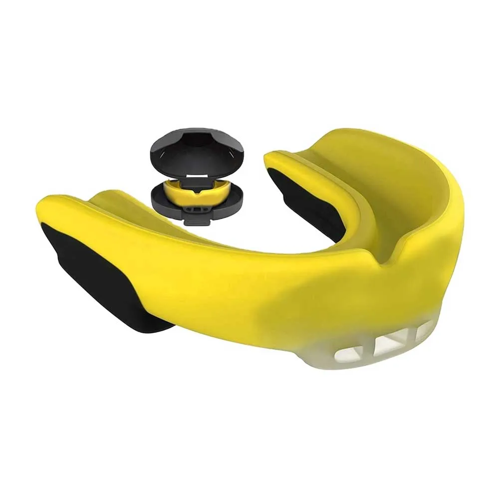 Gum Shield Boxing Mouth Guard MMA Kickboxing Muay Thai Guard Mouthpiece Mouth Protector Judo Karate Martial Arts Yellow Color