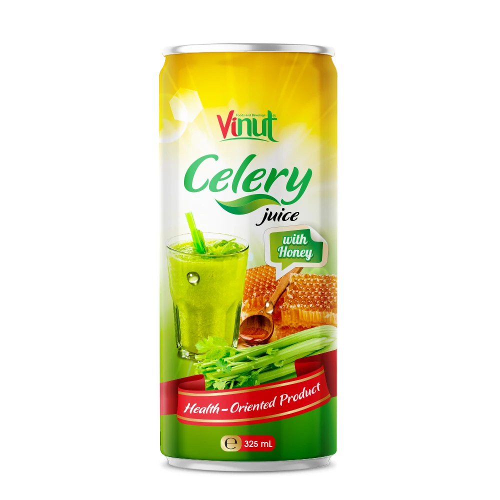 Organic Factory Healthy Celery Juice 325ml Canned Health Drink Juice 24 Months Shelf Life Fruit Juice with OEM Service