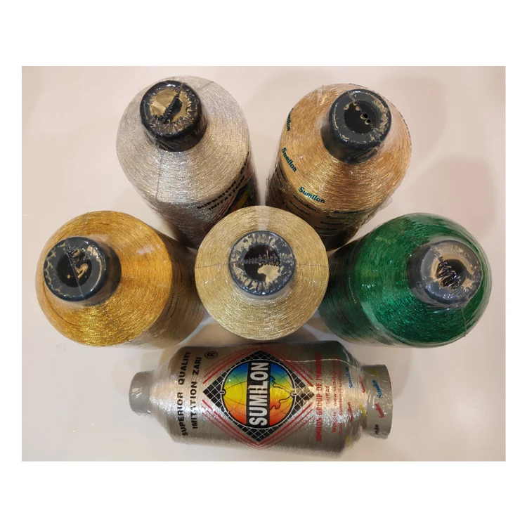 Индийский поставщик продажа высоковитой металлической/полиэфирной пряжи типа MH для плоского и круглого вязания