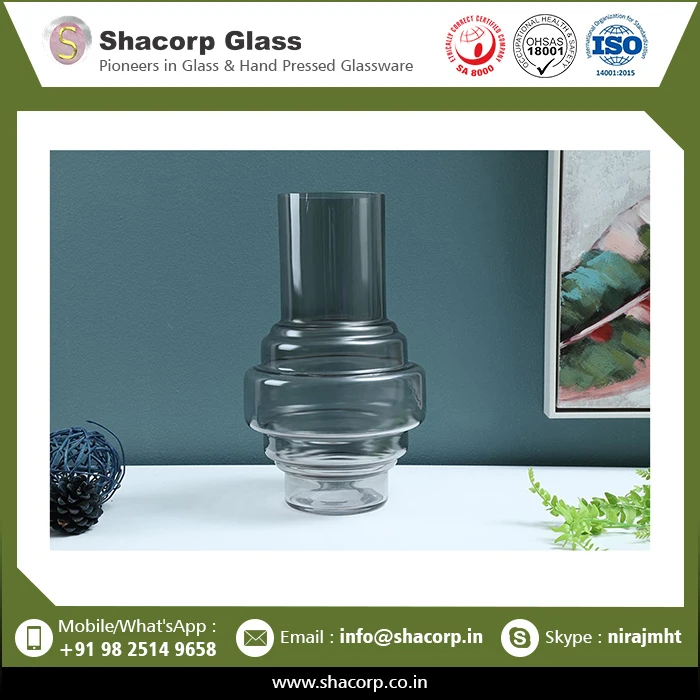 Новый дизайн Роскошная стеклянная ваза хрустальная для домашнего офиса цветочные украшения