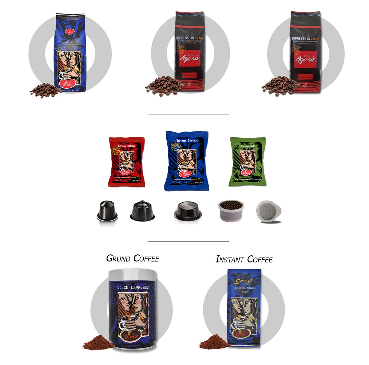 Italian Factory - 100% Arabica Light Roast - Roasted Ground Coffee - Italian Powder Coffee - Coffee Beans Arabica